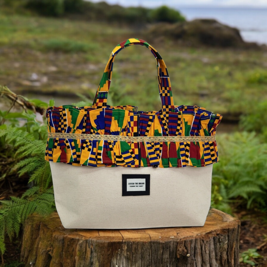 Baraka Ruffle Tote Front