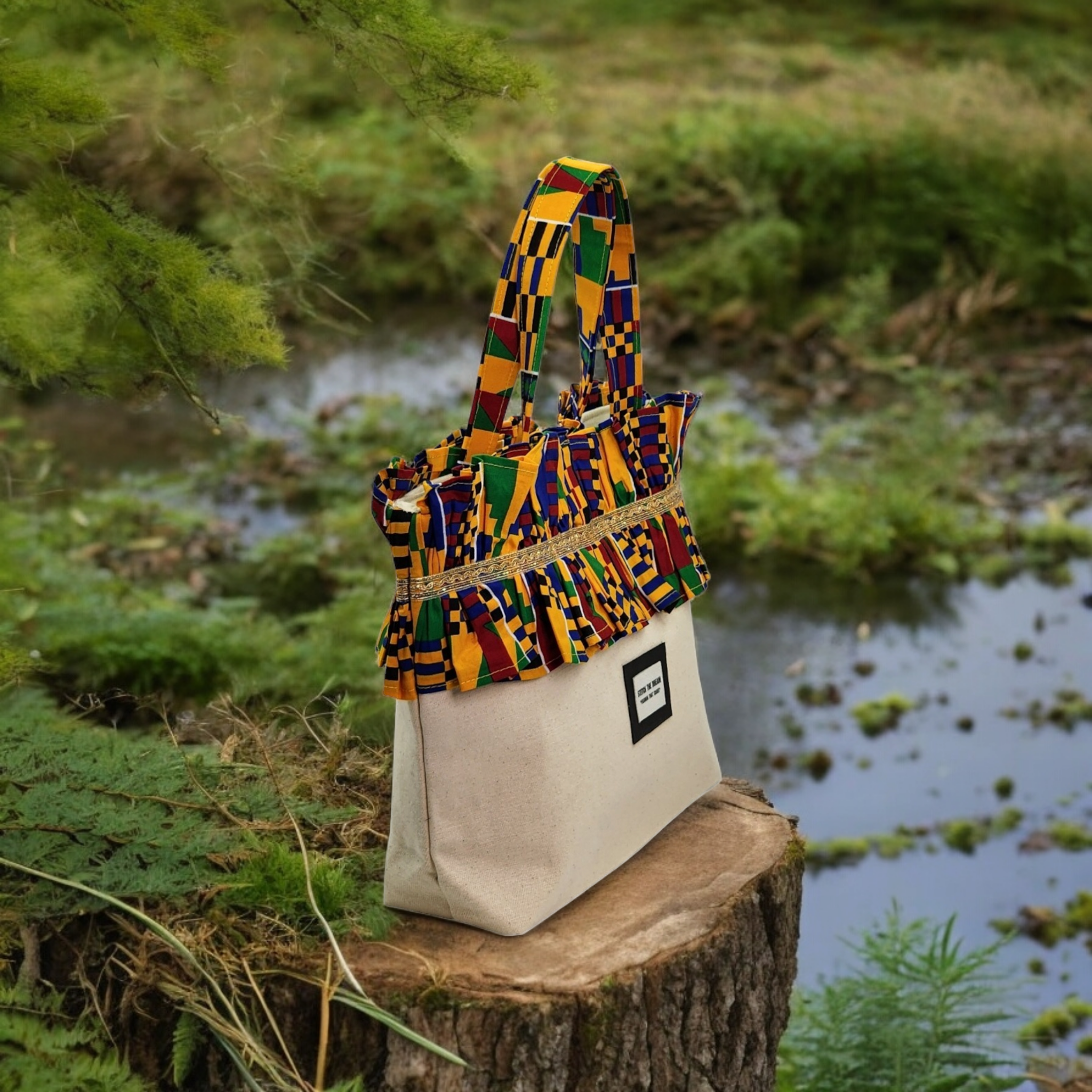 Baraka Ruffle Tote Side