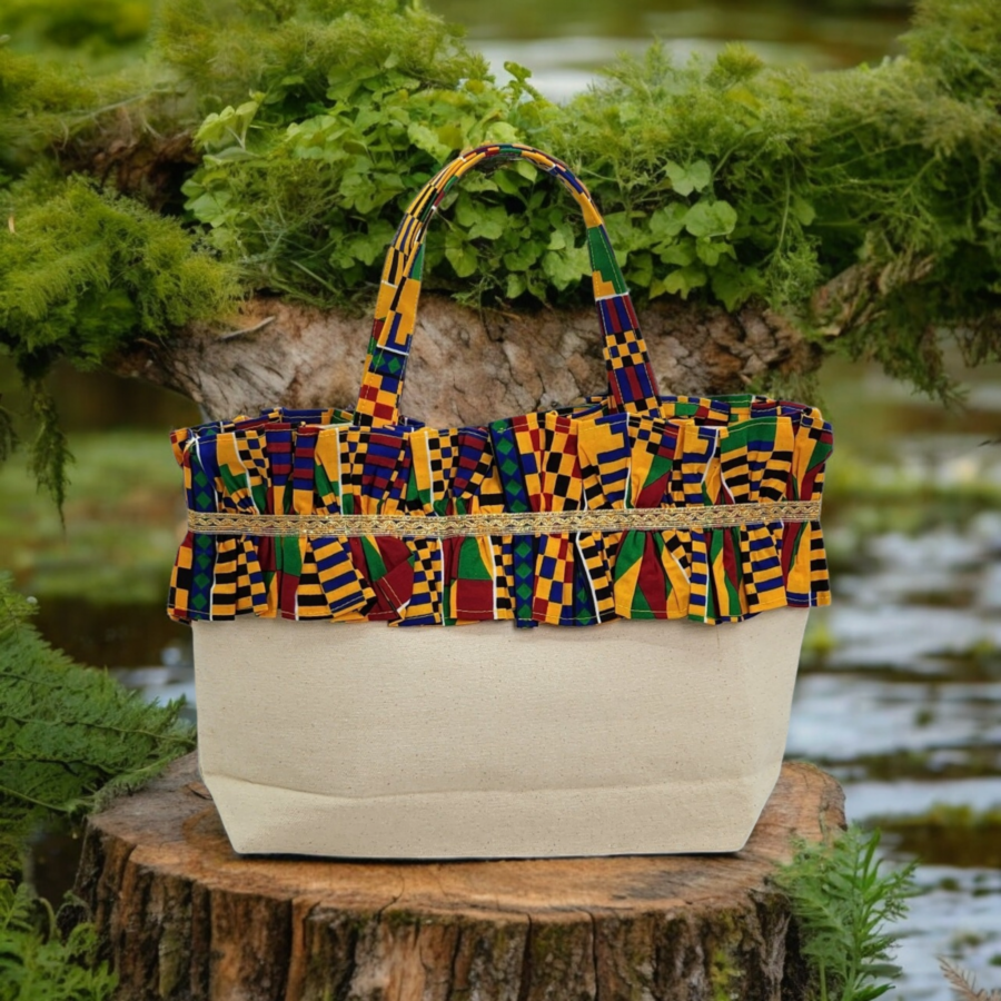 Baraka Ruffle Tote Back