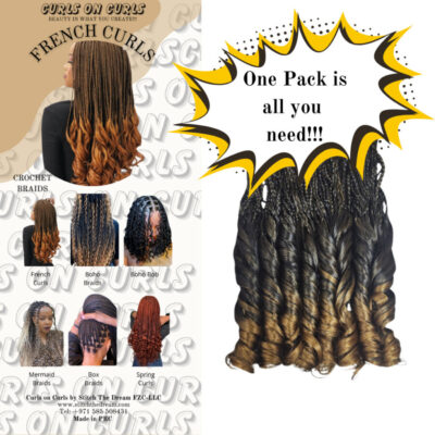 French Curls Crotchet Braids 24 Inches (8 Packs)