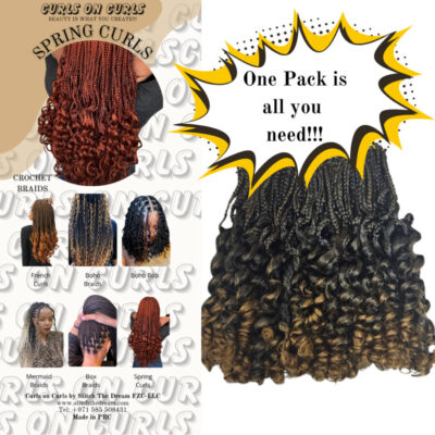 Spring Curls Crotchet Braids 24 Inches (8 Packs)
